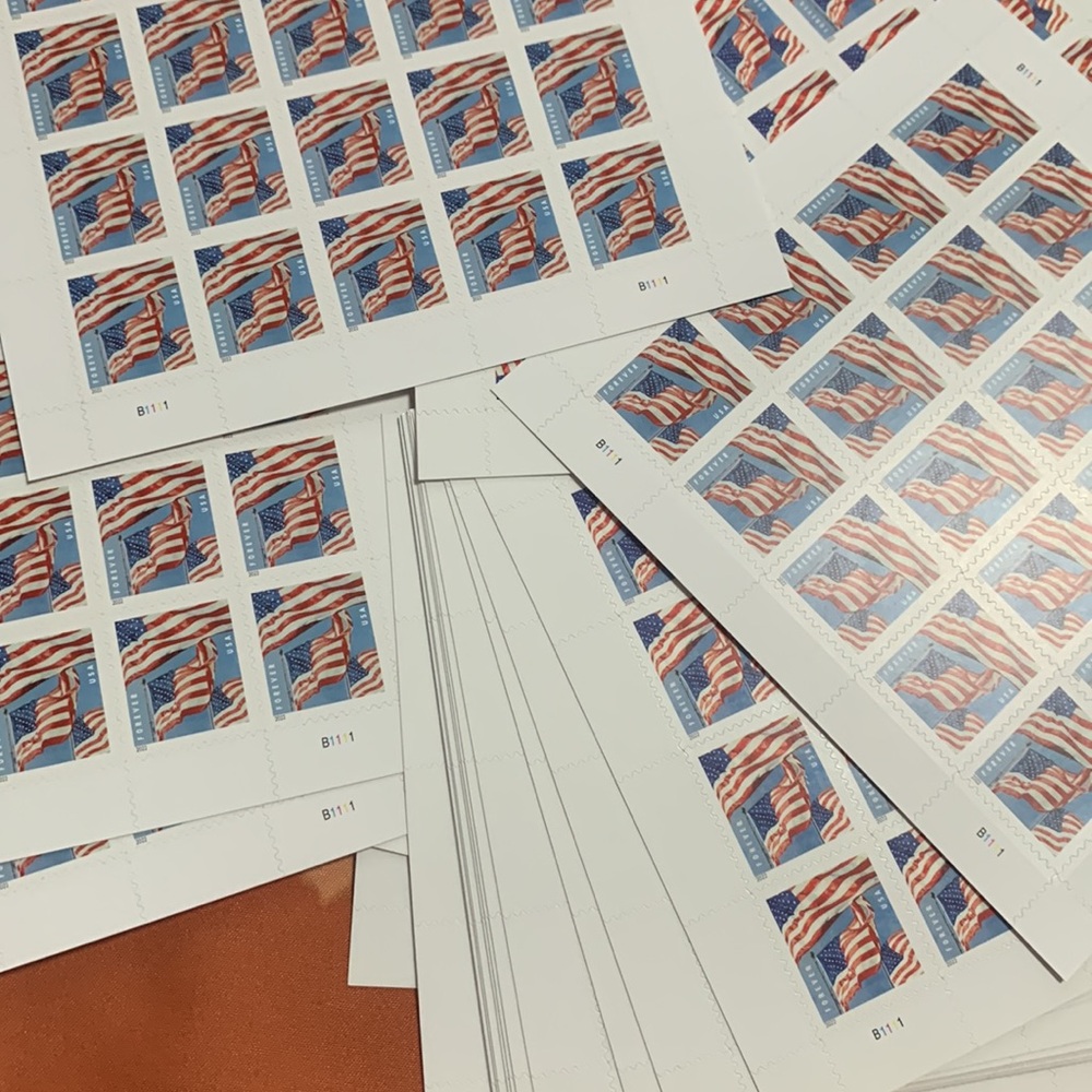 USA 2022 Forever Stamps with American Flag Design